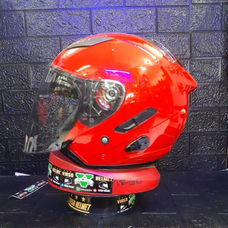 KYT HELM GALAXY SILDE FIRE /RED TITANIUM