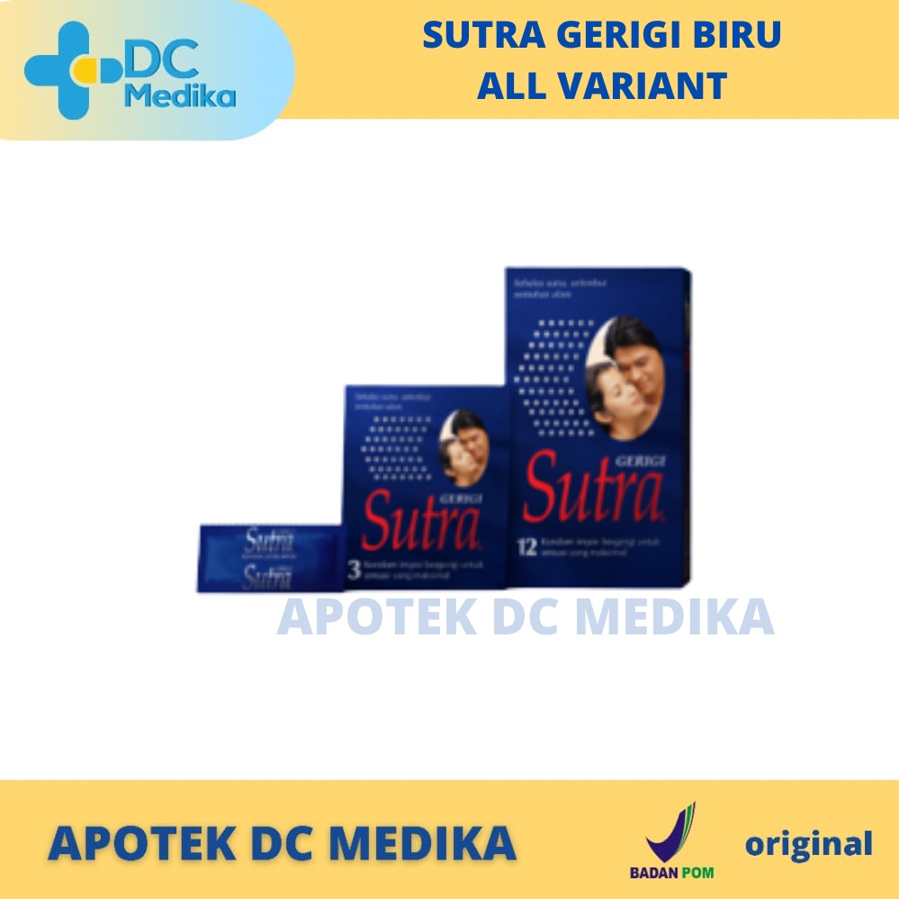 Sutra Biru isi 3 / 12 / Gerigi / Kontrasepsi Pria / Kondom / pcs / 3's