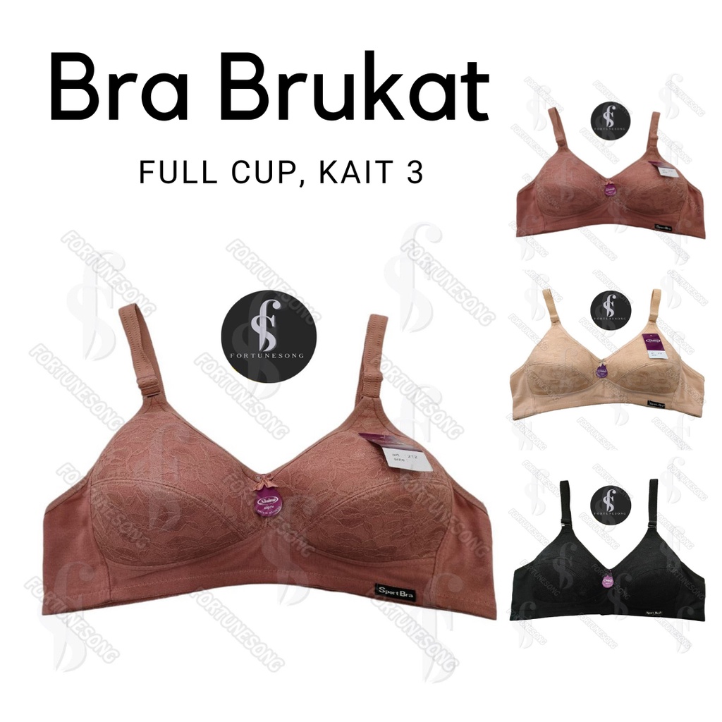 Bra Brukat, Sport Bra, Tanpa Kawat, Tanpa Busa Ukuran 40 - 44 JUMBO