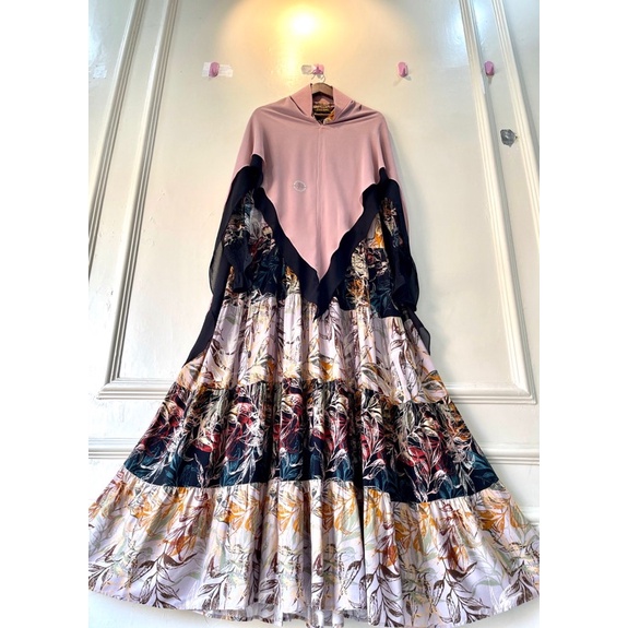 Danisa Homey Dress Set by Poppy Syari Original 100% Premium Gamis Set Khimar Daily Dress Bergo Hijab-3