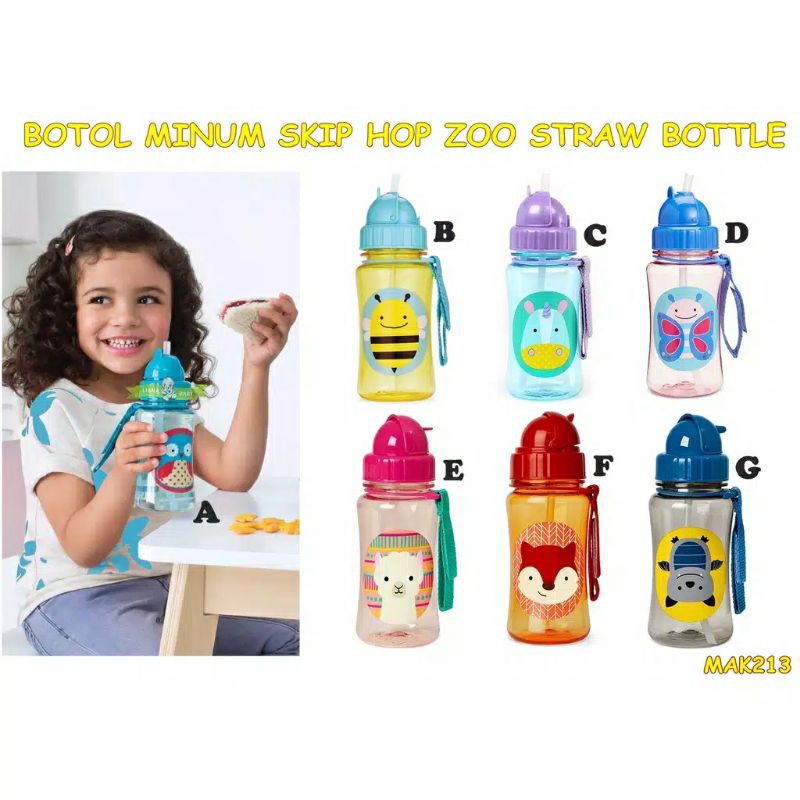 Skip HOP Straw Bottle Zoo