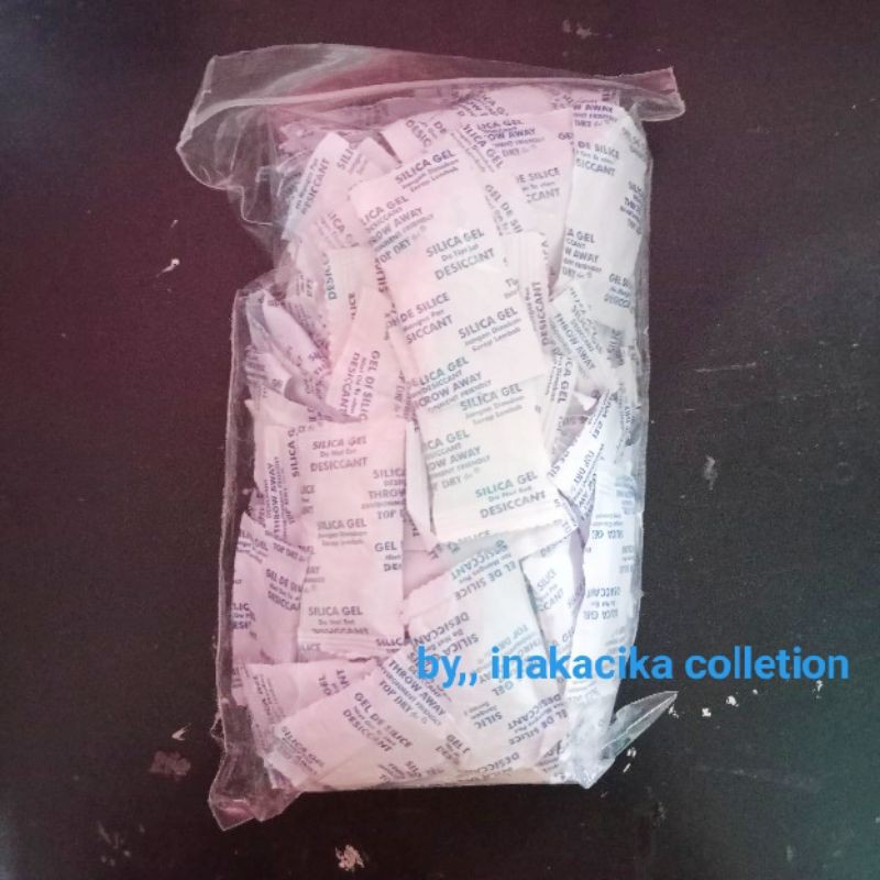 silica gel natural bungkus kertas 5cm sachet kualitas no satu anti jamur lembab dan bau