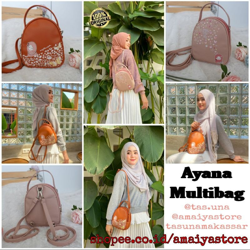 READY STOK RANSEL MUSLIMAH AYANA MULTIBAG ORI TAS UNA / SLINGBAG AYANA