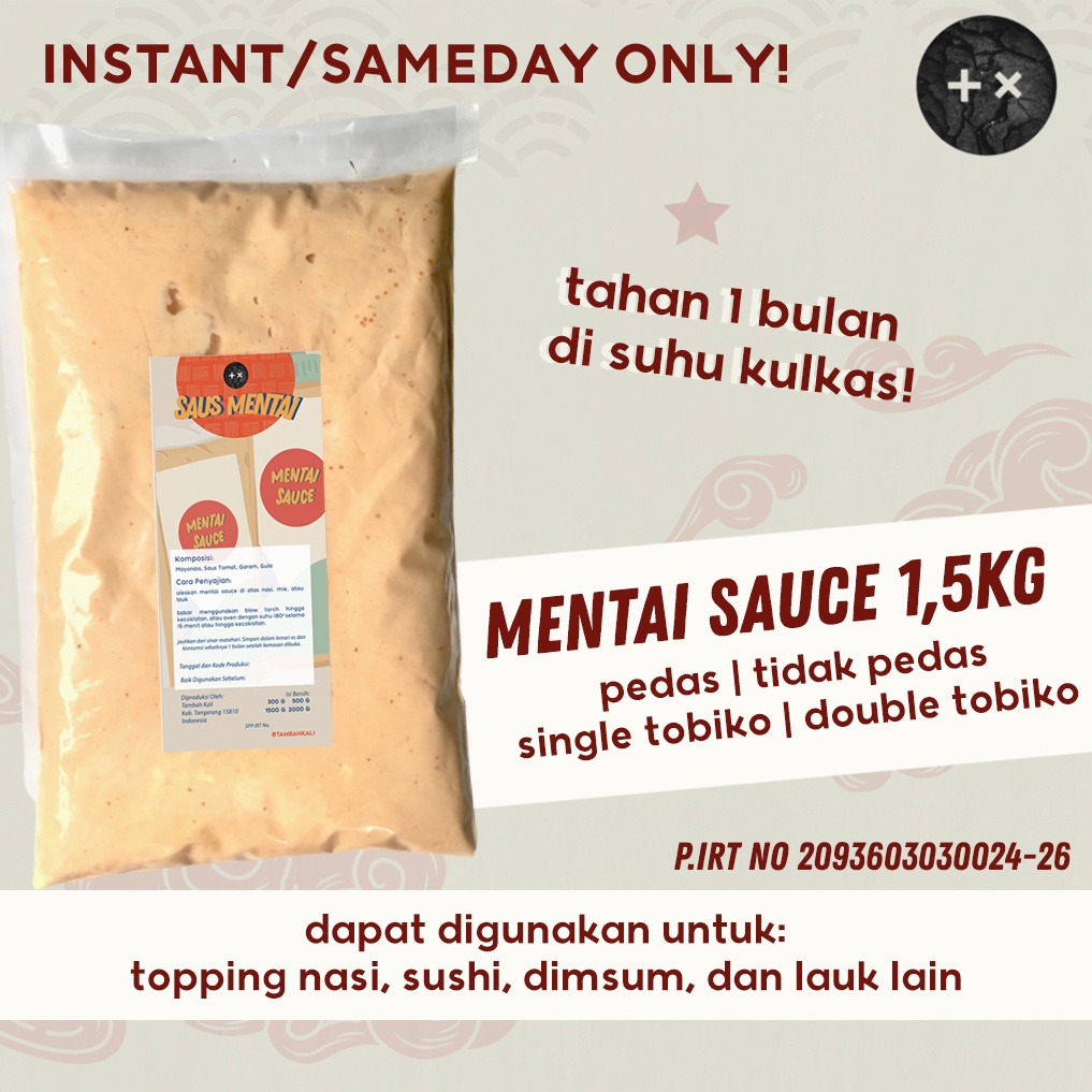

Mentai Sauce 1,5kg (KHUSUS GOJEK/GRAB)