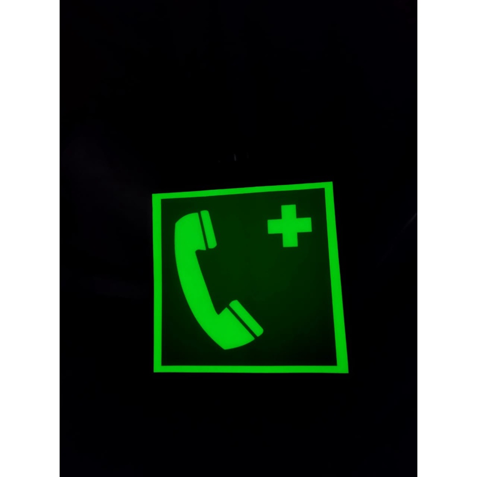 

STIKER SAFETY SIGN WITHOUT TEXT EMERGENCY TELEPHONE / STIKER KAPAL GLOW IN THE DARK / STIKER SAFETY MENYALA / STICKER SAFETY SIGN