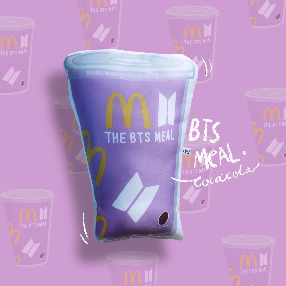 bantal hias bts coca - cola