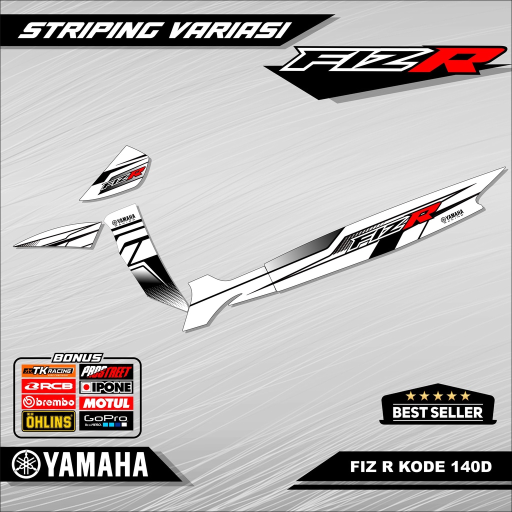 Striping Fiz R Stiker Lis Variasi Motor Fiz R Kode 140