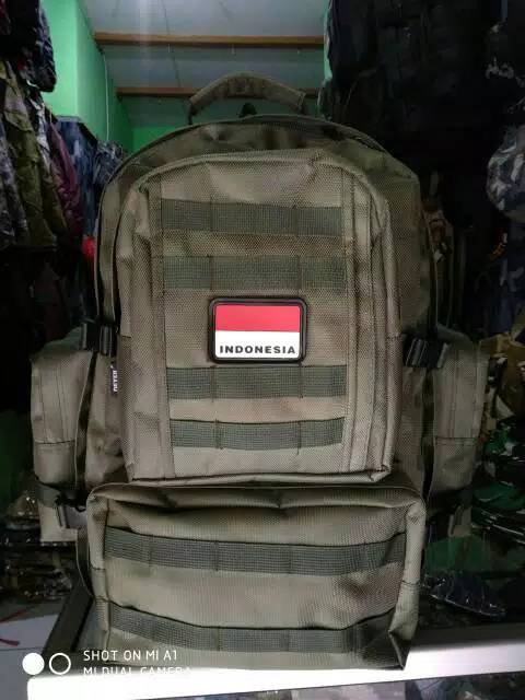 tas ransel army jumbo/tas gendong hijau model medis 60L/tas gendong besar tactical outdoor