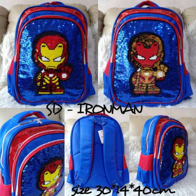 Tas ransel sequin karakter