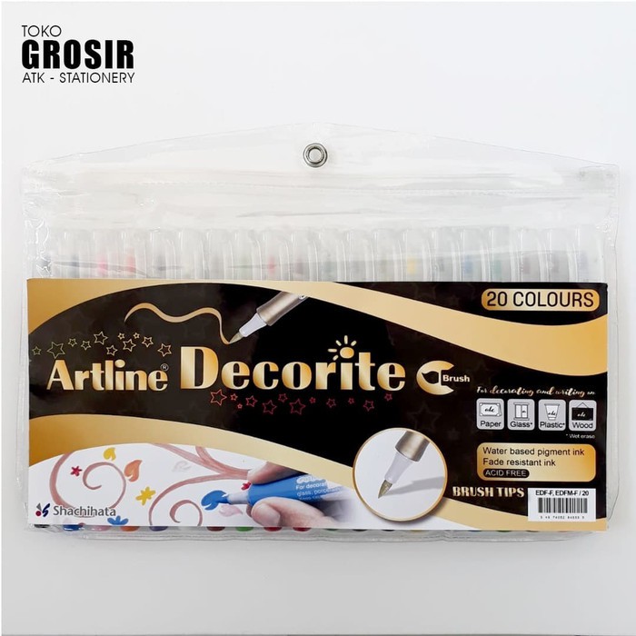

Promo GROSIR Spidol Brush Lettering Artline Decorite SET 20 WARNA EDF-F/20 Sale