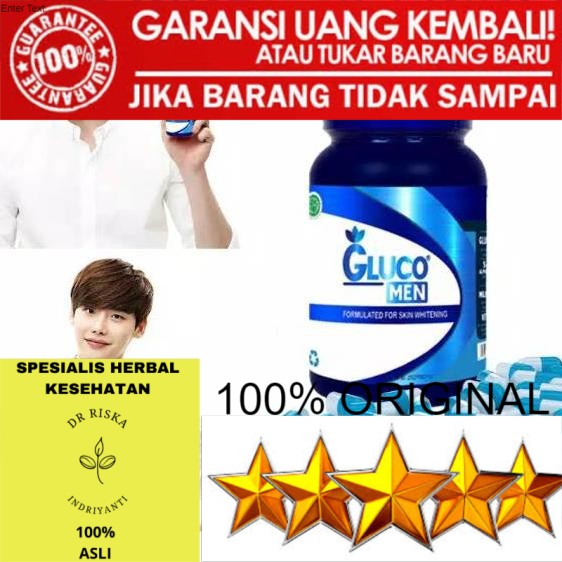 100% ASLI Terbaik - GLUCOMEN PEMUTIH WAJAH AMPUH UNTUK PRIA DAN WANITA putih permanen tanpa suntik