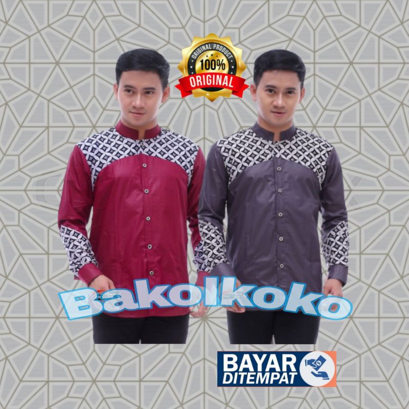 BAJU  GUS AZMI TRENDY MASAKINI BAJU KOKO LAKI-LAKI BAJU KOKO AZZAHIR  MOTIF ANGKLING DHARMA