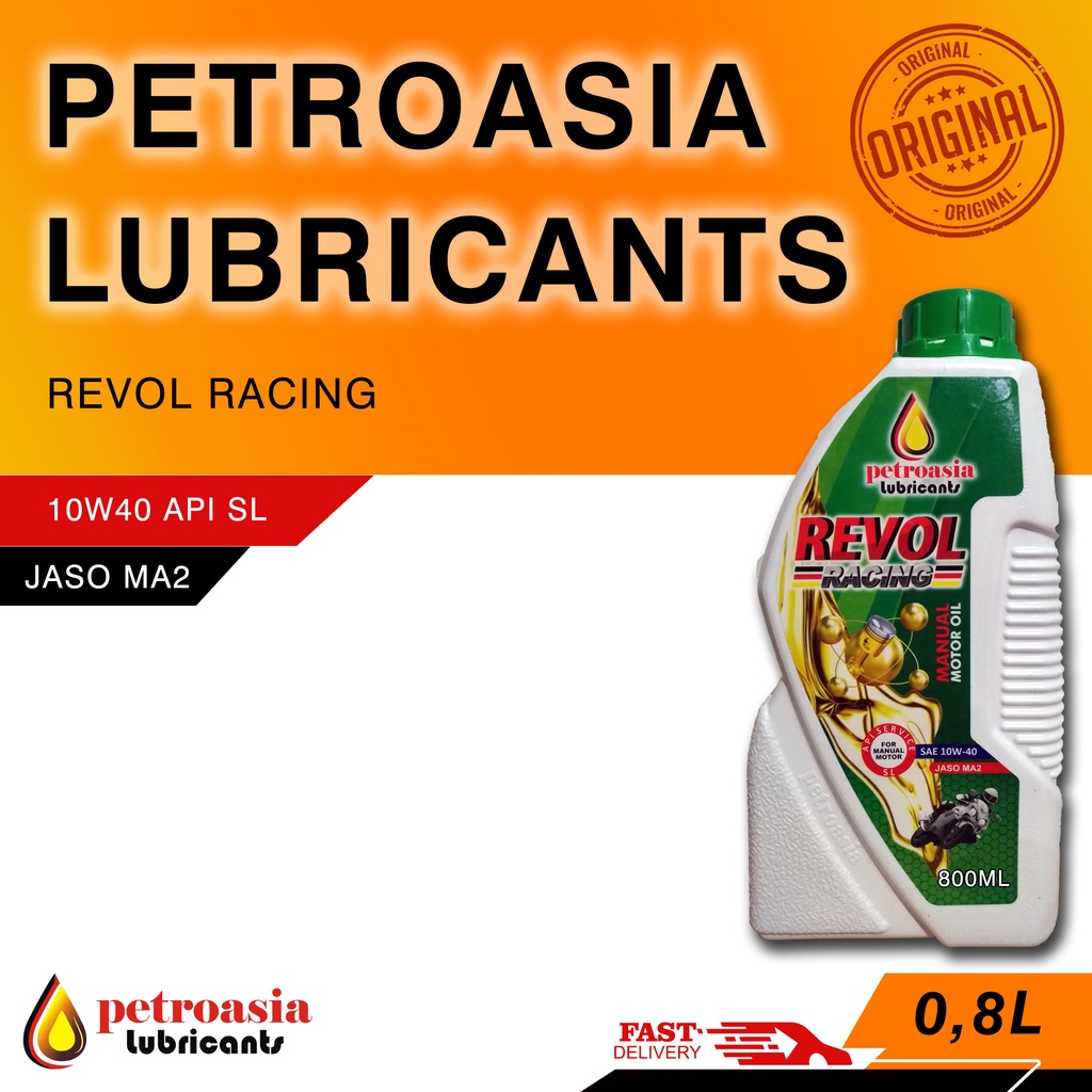 Petroasia Revol Racing SAE 10W40 / API-SL / JASO MA2 0,8L , SNI