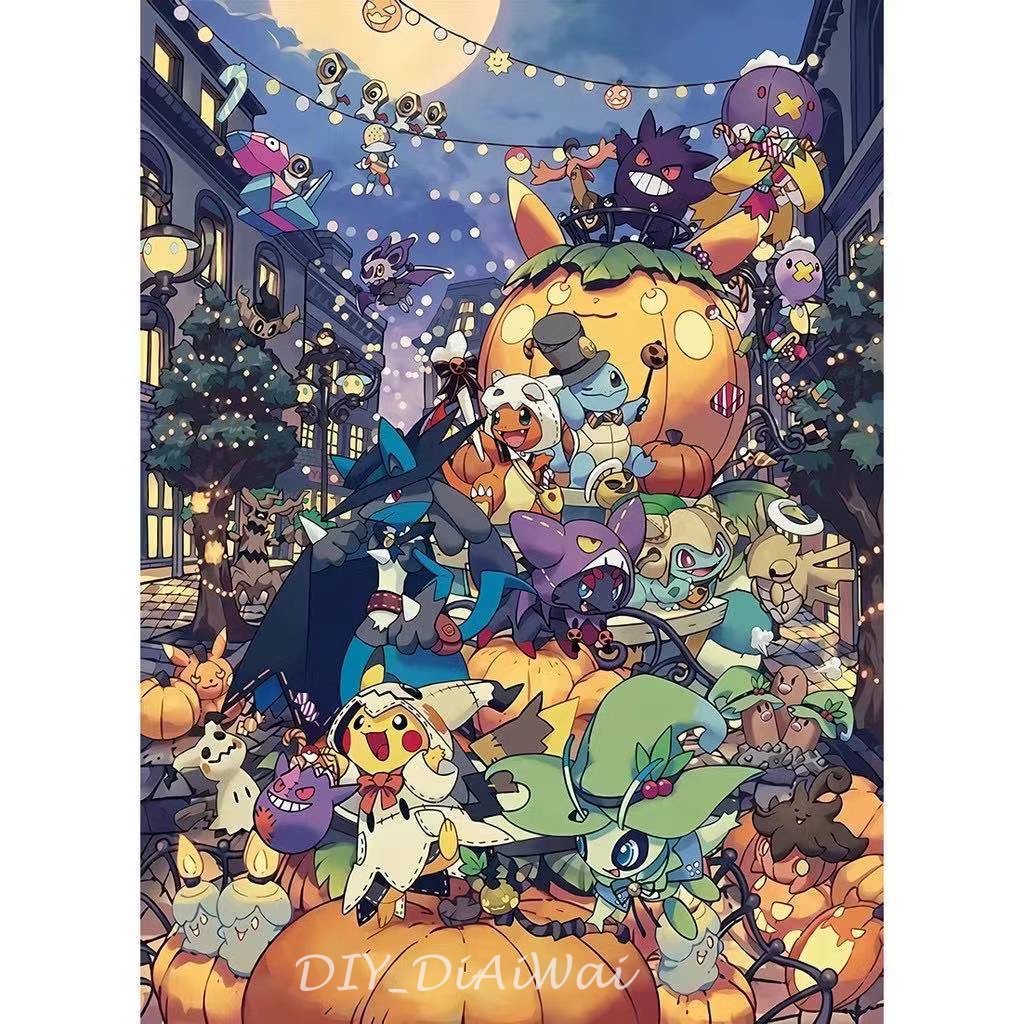 Puzzle Jingsaw 2000 pcs Uk.70 x 100cm Mainan jigsaw Puzzle - Pokemon Parade Finished