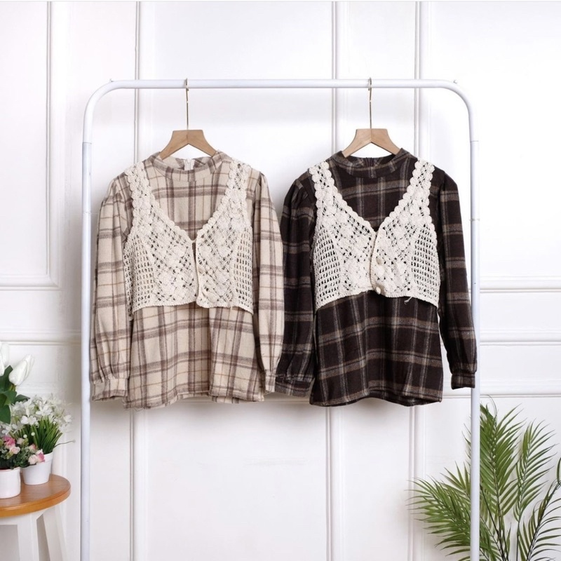 TUNA VEST FLANEL SET