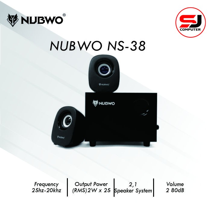 Speaker Bluetooth Subwoofer 2.1 Nubwo NS38 Support USB MicroSD/TF AUX