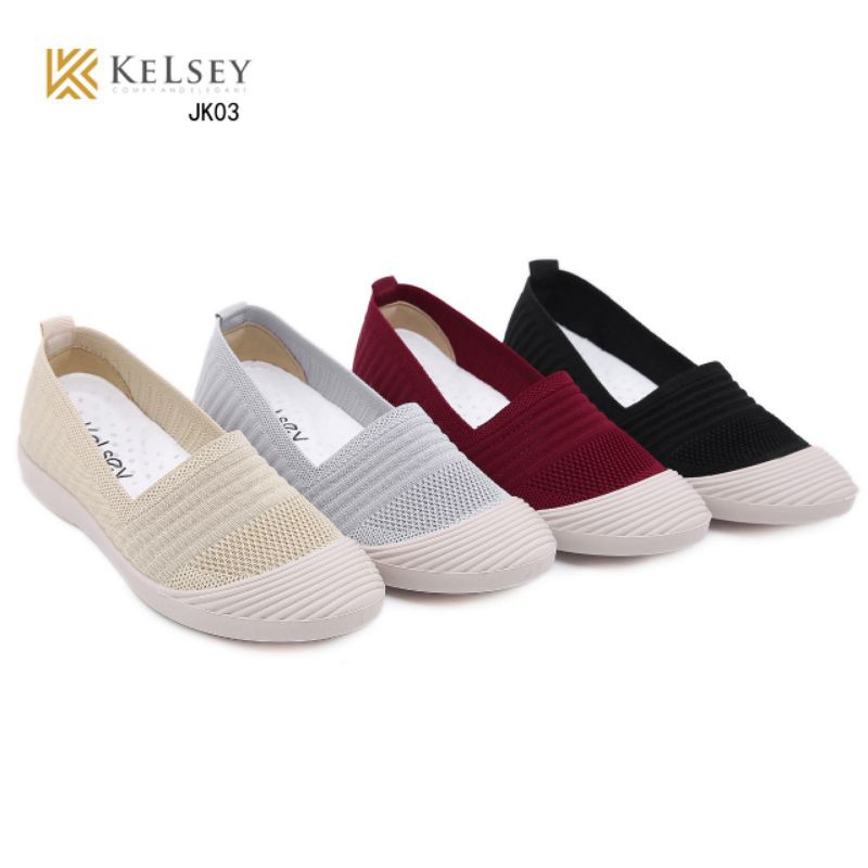 Kelsey Sepatu Slip On Wanita JK03 Sepatu Flat Wanita