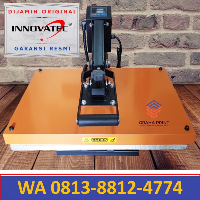 Mesin Press Kaos 40x60 Alat HotPres Cetak Sablon Baju Jersey Innovatec