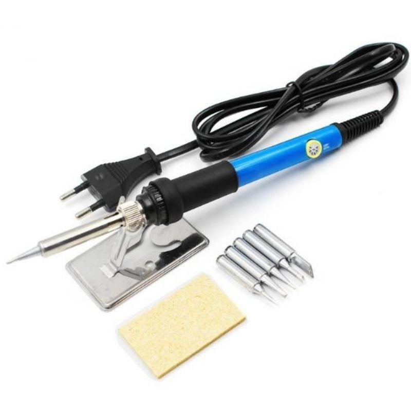 Solder Soder Timah Iron Pengatur Celcius Taffware Adjustable Fast Heating Temperature 60W with 5 Tips - CS31