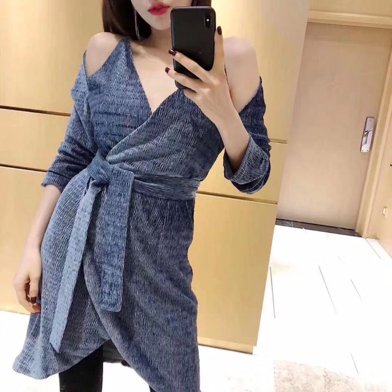 Baju Wanita Velvet Dress