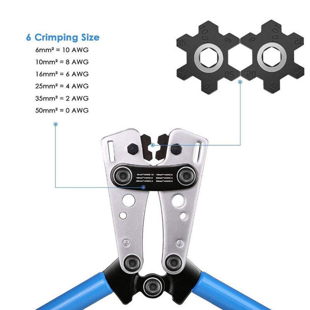 Solighter Ferrule Crimp Sets HX-50B 6-50mm 2konektor Alat Tukang Listrik Insert Spring Ferrule Crimper Plier Wire Crimper Tool