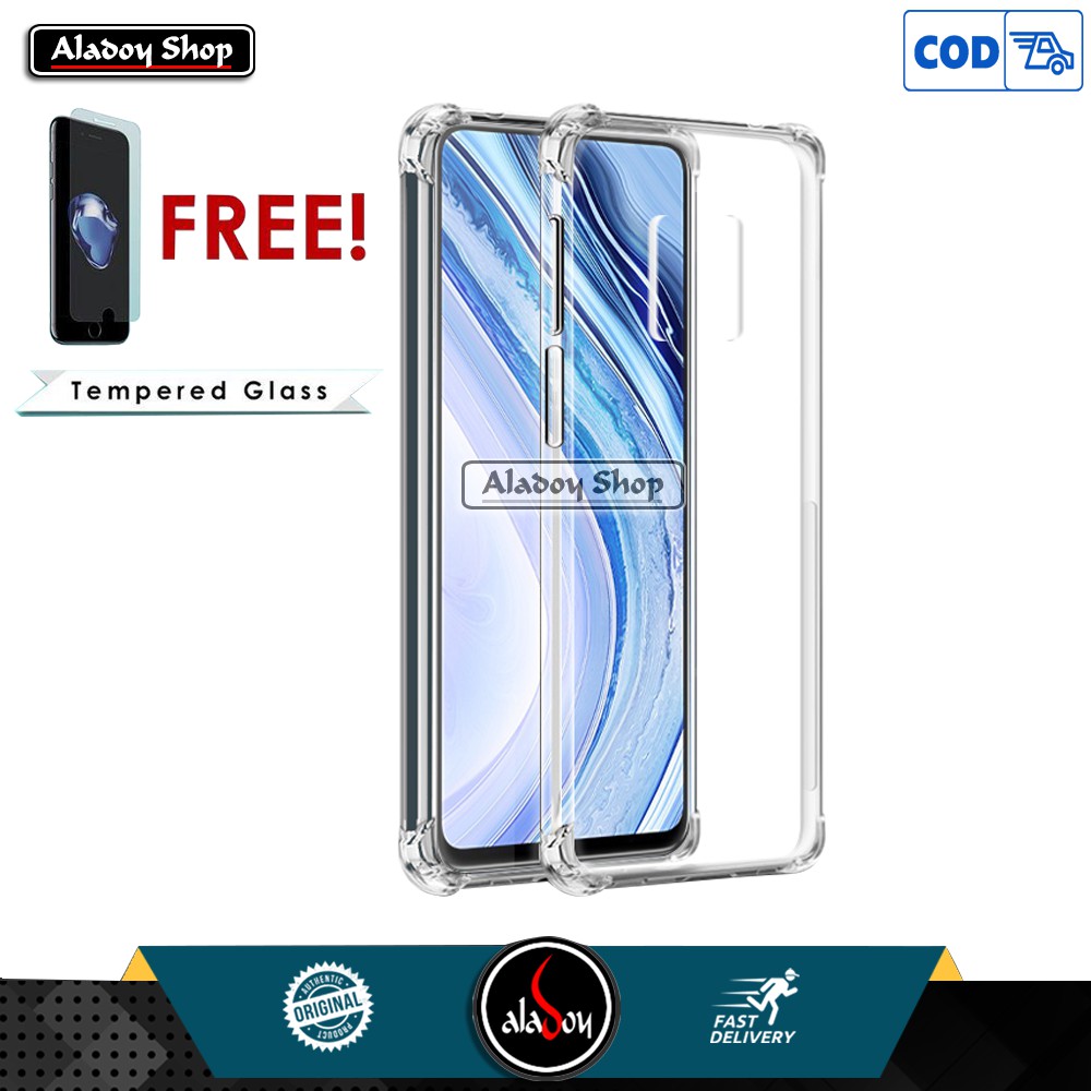 PROMO Case Free Tempered Glass Clear XIAOMI REDMI NOTE 9 PRO Anticrack Shockproof Premium Softcase