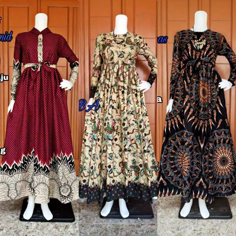 GAMIS BATIK MANGGAR, PADI,SEKAR,CANTIK,KUBIS,KIPAS,DAUN,KUPU