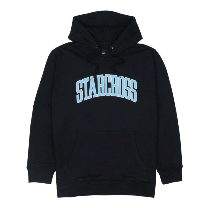 Starcross Pullover Hoodie Black-Blue Logo