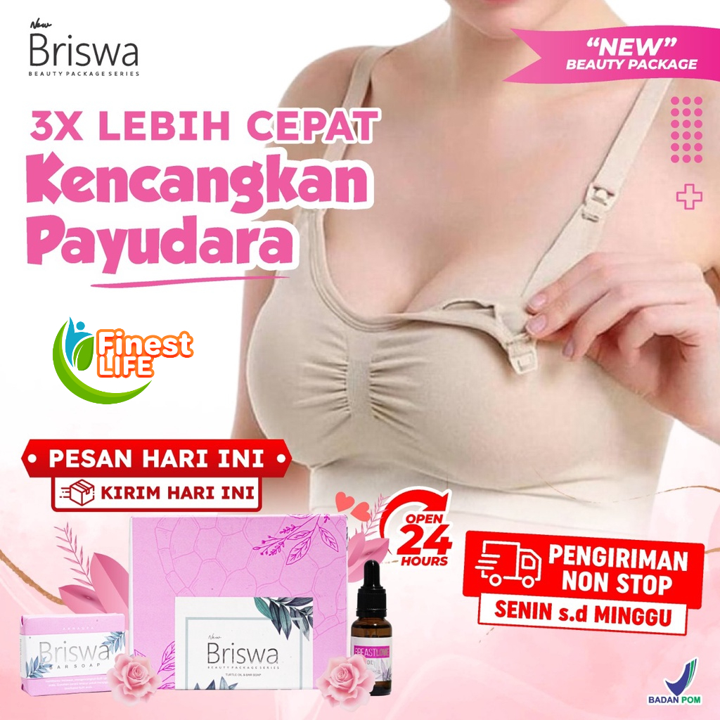 3x Lebih Berkhasiat Pembesar Pengencang Payudara Bokong New Briswa - Beauty Package Bra Breast Mask