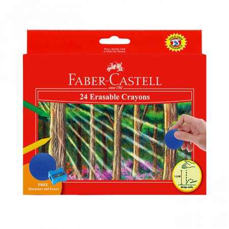 

Crayon Faber Castell Erasable 24 Warna #122531 Krayon Bisa Dihapus - SHSNP