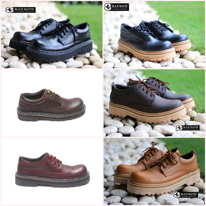 SEPATU KULIT BOOT PENDEK PRIA BLACK MASTER UG LOW BOOTS