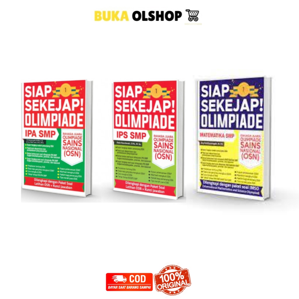 Siap Sekejap Olimpiade Matematika SMP Olimpiade IPA SMP Olimpiade IPS SMP Buku OSN SMP
