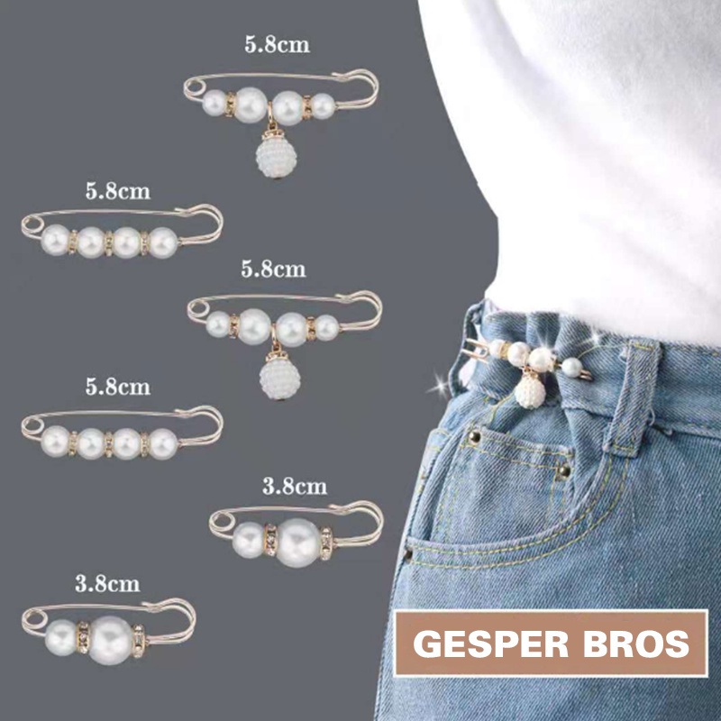 PENITI PENGAIT CELANA GESPER BROS PENGECIL CELANA JEANS AKSESORIS  HIJAB BROS MATA MUTIARA AK85