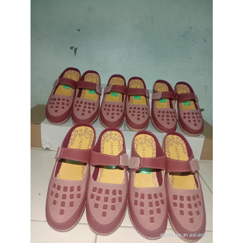 Castello sepatu sandal wanita teplek terbar