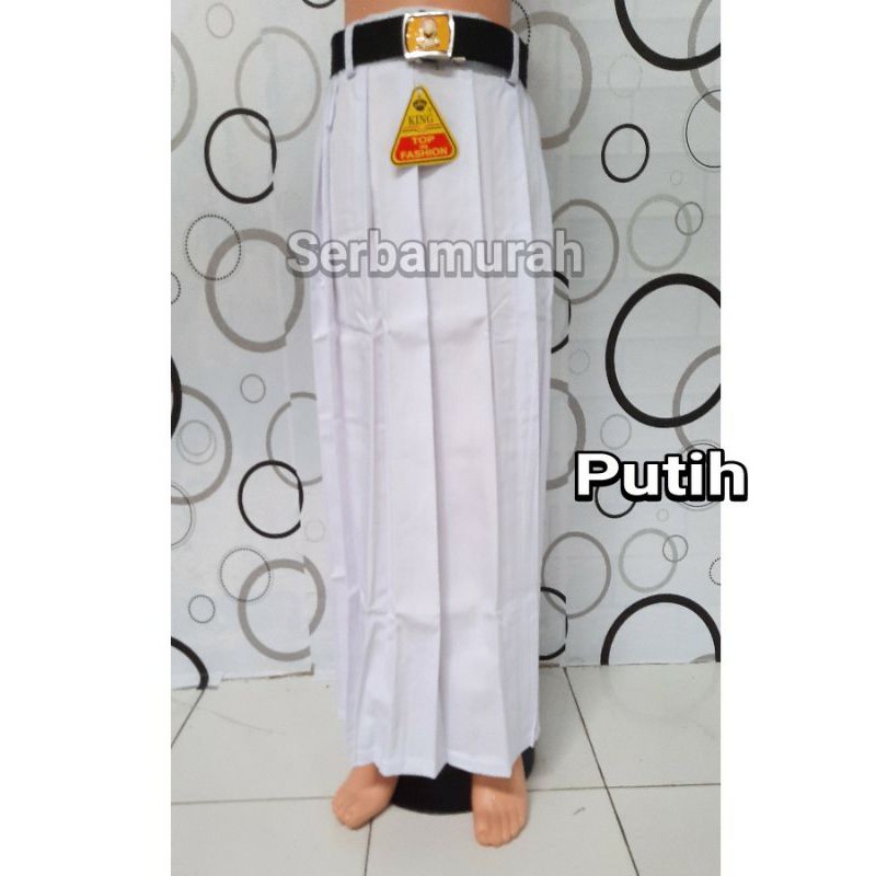 rok smp panjang rok rempel smp panjang hitam/putih/coklat