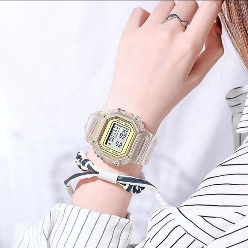 Jam tangan wanita Digital jelly fashion electronic