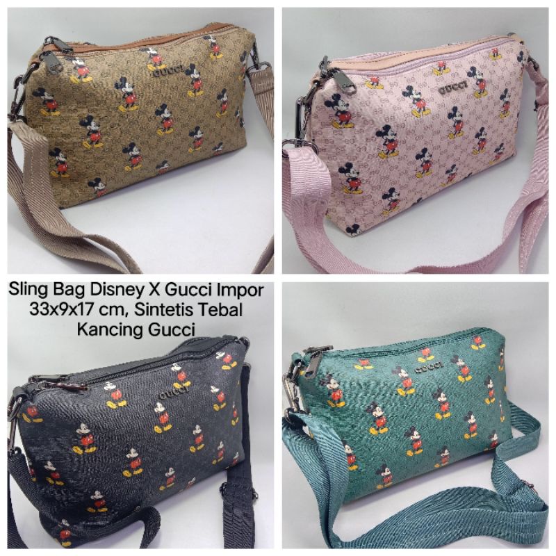 DISNEY X GUCCI GU 273 TAS SELEMPANG SLING BAG WANITA IMPOR
