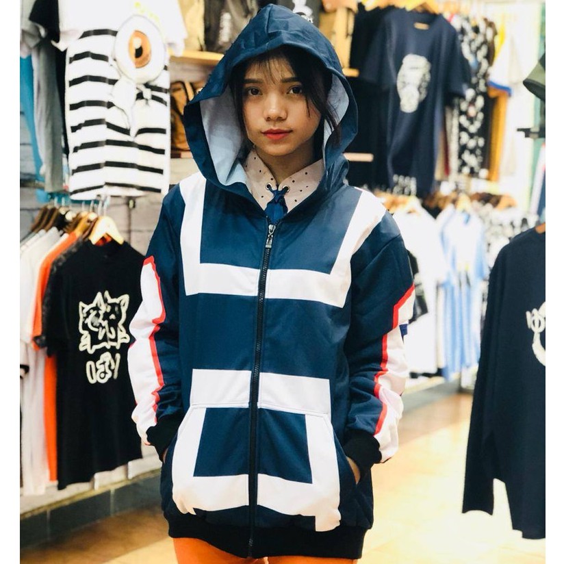 Jaket Cosplay Anime Boku No Hero Academia BNHA Midoriya Izuku UA Academy bahan Fullrpint