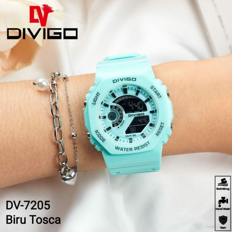 Dv 7205 Jam Tangan Divigo Pria Wanita Rubber Best Bayar Ditempat