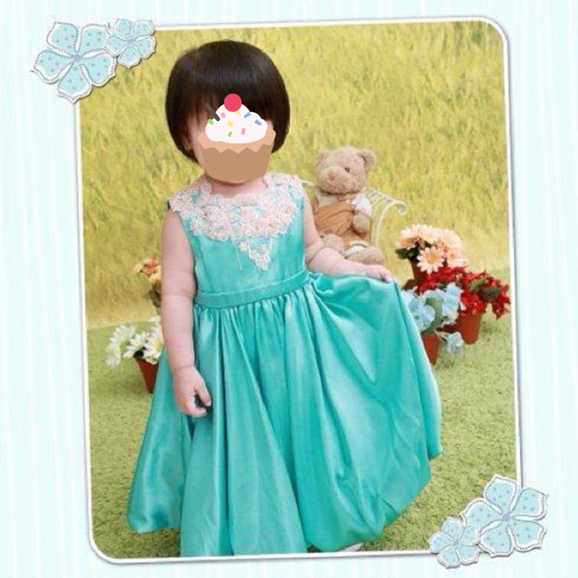 PRELOVED dress tosca/ dress pesta anak/ baju pesta anak