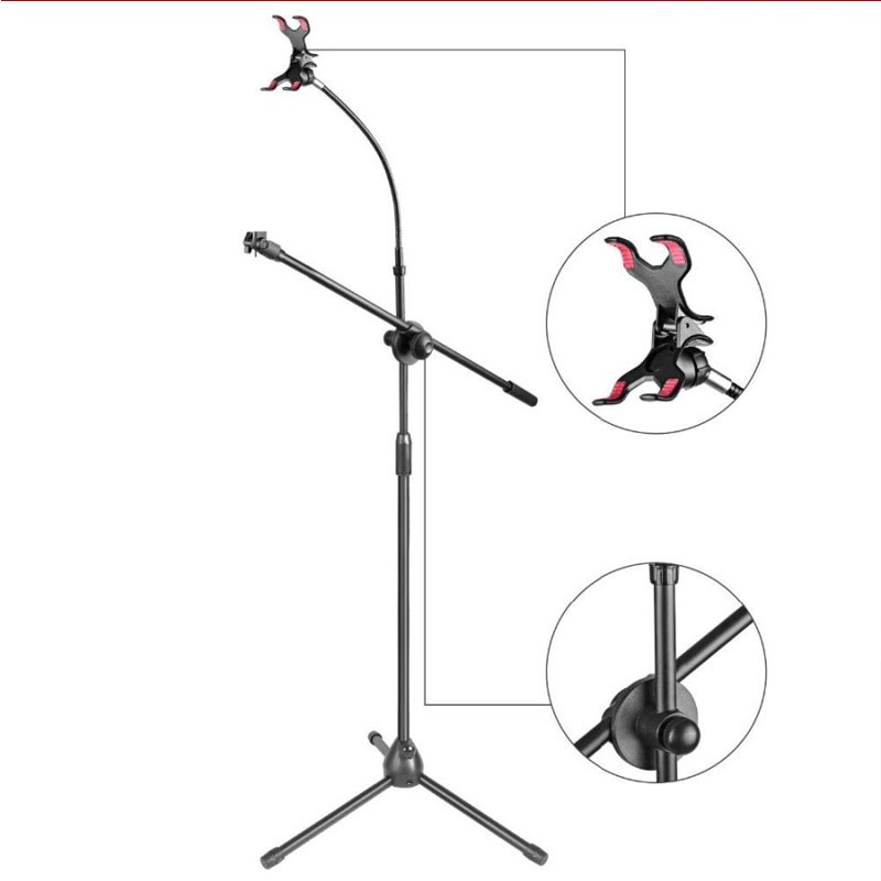 Taffware Microphone BM800v FREE Stand Mic Berdiri Metal Noise + Holder Hp / Stand Microphone