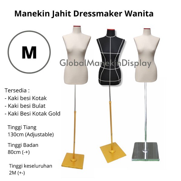 Manekin Busa Tusuk Jarum Patung Jahit Ukuran M