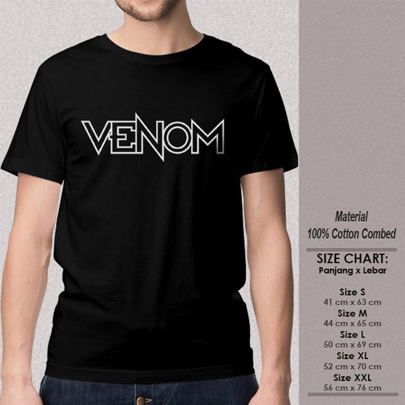 [ Kaos Distro ] [KAOS SUPERHERO] baju distro CUTTING VENOM FONT - BLACK Keren