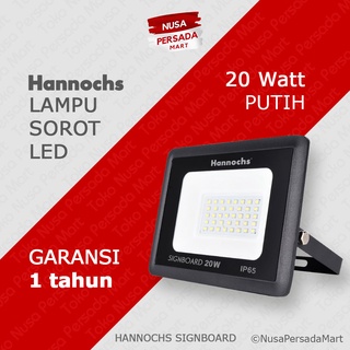Hannochs Signboard LED Flood Light 20 watt 20W CDL Putih Lampu Sorot