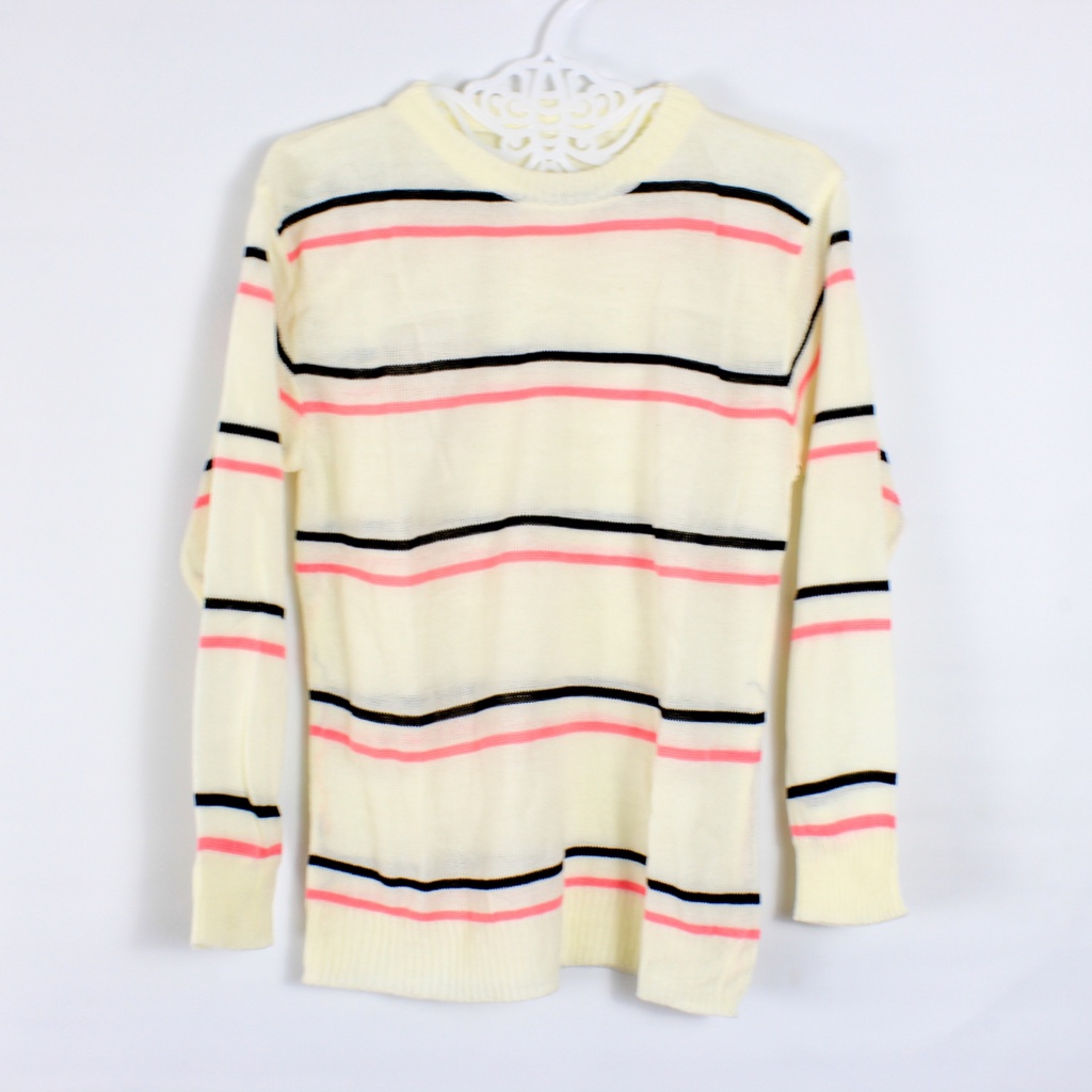 Ammora Stripe Moura Strip Atasan Wanita Rajut