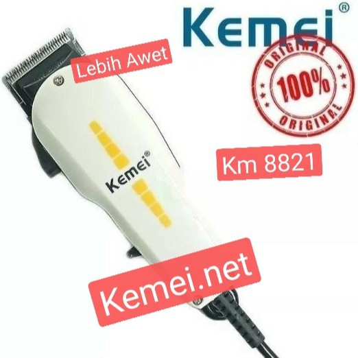 KEMEI KM 8821 MESIN ALAT CUKUR RAMBUT CLIPPER LISTRIK SUPER TAPER KM8821