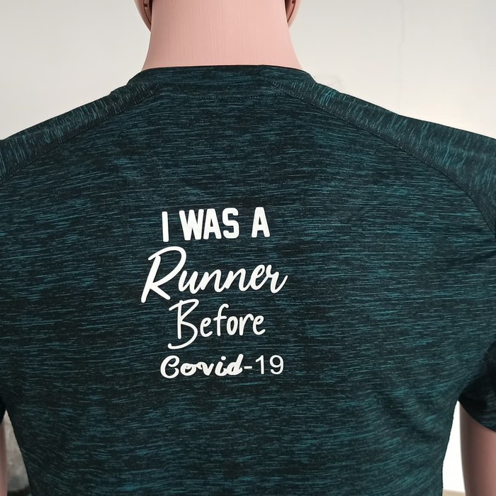 Masterman - I WAS A RUNNER BEFORE COVID19 GREEN KAOS LARI GYM OLAHRAGA