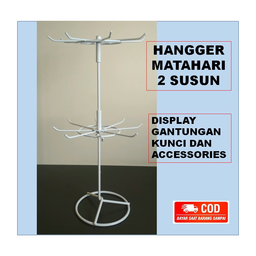 Rak display matahari putar susun 2