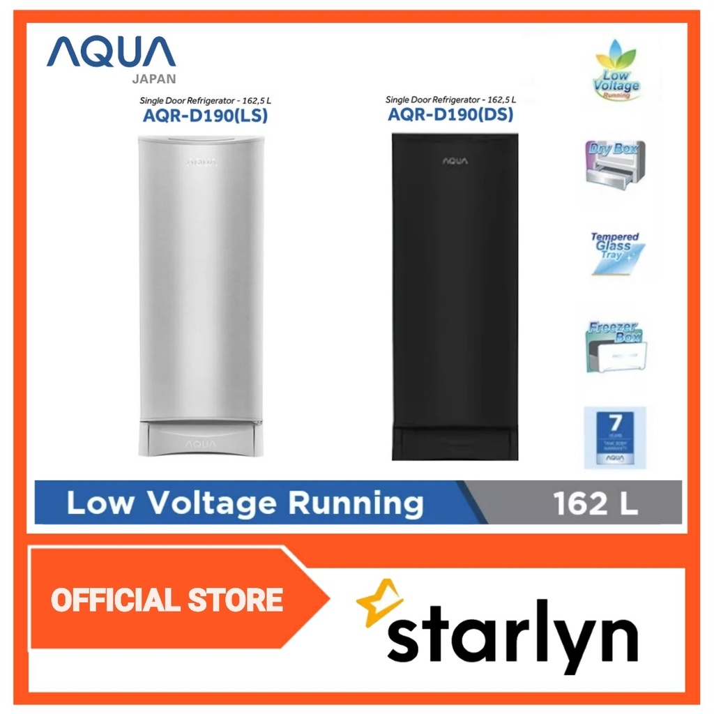 Kulkas 1 Pintu Aqua Sanyo D 190 DS/Aqua 190/190 DS/D 190 LS
