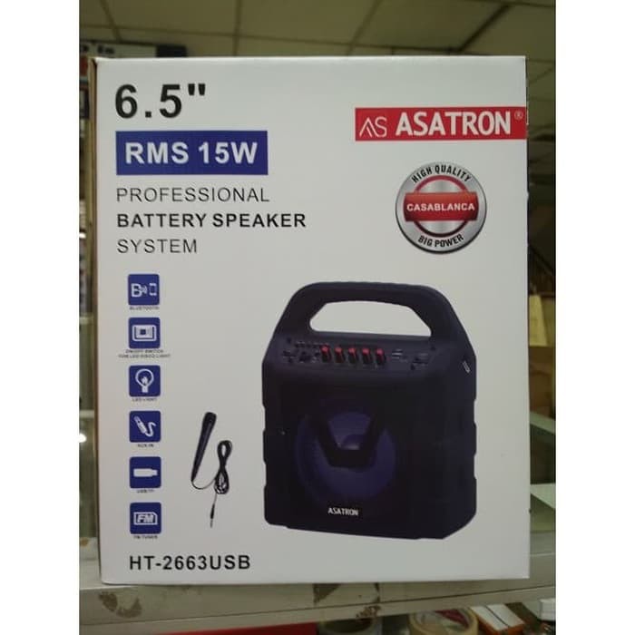 SPEAKER ASATRON BLUETOOH 2663 USB FREE MIC KABEL